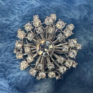 Stella &Dot Silver Vintage Starburst Brooch
